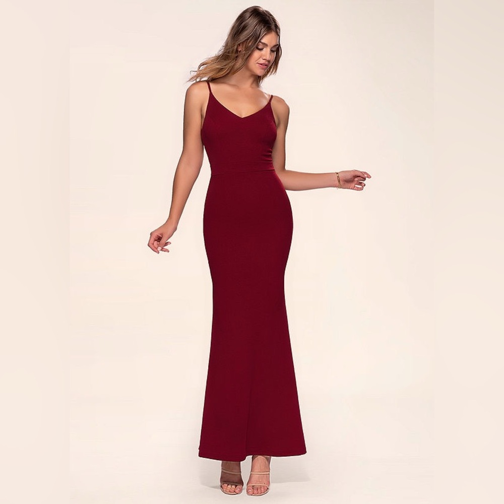 Blush Mark Burgundy Formal Dress Women's size L